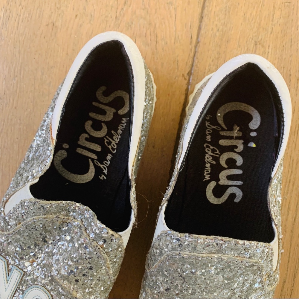 Sam Edelman Silver Sparkle Not Basic Flat Sneaker - image 3